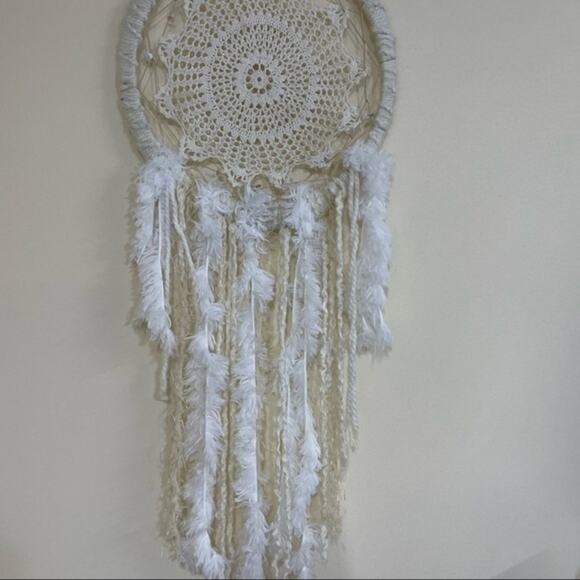 Dream Catcher Handmade Up-Cycled Materials Boho Decor Accent Piece - Picture 5 of 7